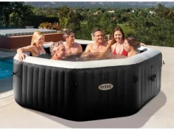 Whirlpool PureSPA Bubble Jet laminiertes Vinyl Schwarz Octagon Ø 218 x 71*Intex Hot