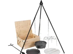 Jamestown Dutch-Oven-Set Dreibein 6-tlg. Schwarz*Jamestown-Grill New