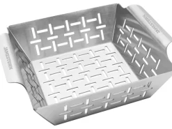 Jamestown-Grill Smoker|Kugelgrills|Jamestown Grillkorb Edelstahl klein 22,2 x 18,4 x 6 cm