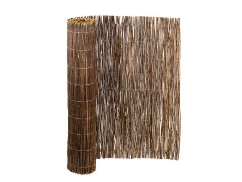 Jardinion Balkonsichtschutz|Sichtschutz aus Weide 3m x 1m Braun Weidezaunmatte