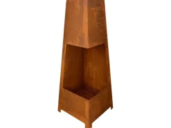 Jet-Line Feuerschalen|Feuerkörbe|Feuerstelle Burbank in Rostoptik Feuersäule 100 x 38 x 38 cm