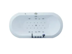 Jet-Line Outdoor Whirlpools|Whirlpool Villa Sofia Oval in Weiß mit Heizung und Unterwasserbeleuchtung