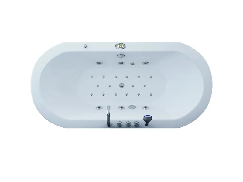 Jet-Line Outdoor Whirlpools|Whirlpool Villa Sofia Oval in Weiß mit Heizung und Unterwasserbeleuchtung