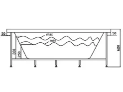 Whirlwanne Lugano in Weiß mit Sichtfenster Heizung und Unterwasserbeleuchtung*Jet-Line Best