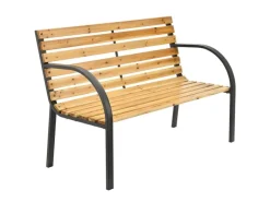 2 Sitzer Gartenbank Modena aus Lackiertem Holz und Stahl*Juskys Outlet