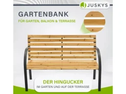 2 Sitzer Gartenbank Modena aus Lackiertem Holz und Stahl*Juskys Outlet