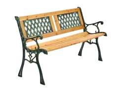 2 Sitzer Gartenbank Sanremo aus Lackiertem Holz und Gusseisen*Juskys Clearance