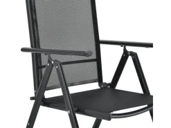 Juskys Balkonmöbel|Aluminium Gartengarnitur Milano 9 Teilig mit Tisch und 8 Stühlen