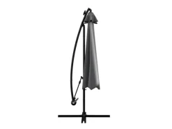 Juskys Sonnenschirme|Ampelschirm Brazil Ø 3,0m mit LED, Kurbel und Standfuß in