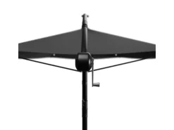 Juskys Sonnenschirme|Ampelschirm Brazil Ø 3,0m mit LED, Kurbel und Standfuß in