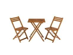 Juskys Gartenmöbel-Sets|Balkonmöbel|Balkonmöbel Set Bala mit Tisch und 2 Stühlen