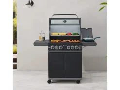 Juskys Gasgrills|BBQ Gasgrill Savannah mit 4 Brennern & 1 Seitenbrenner