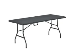 Bierzeltgarnitur Amberg aus Kunststoff 3 teilig in Rattan Optik Schwarz*Juskys Best