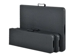 Bierzeltgarnitur Amberg aus Kunststoff 3 teilig in Rattan Optik Schwarz*Juskys Best