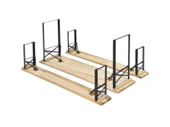 Bierzeltgarnitur Bichl 3 teilig mit lackiertem Tannenholz 170 cm*Juskys