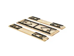 Bierzeltgarnitur Bichl 3 teilig mit lackiertem Tannenholz 170 cm*Juskys