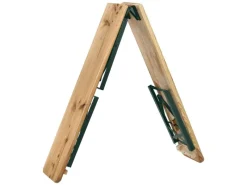 Juskys Bierzeltgarnituren|Bierzeltgarnitur Passau 3 teilig klappbar mit lackiertem Tannenholz 220 cm