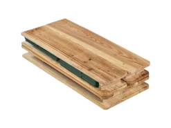 Juskys Bierzeltgarnituren|Bierzeltgarnitur Passau 3 teilig klappbar mit lackiertem Tannenholz 220 cm