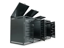 4er Metall Mülltonnenbox Arel*Juskys