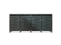 4er Metall Mülltonnenbox Arel*Juskys