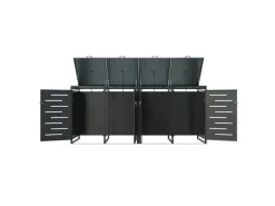 4er Metall Mülltonnenbox Arel*Juskys