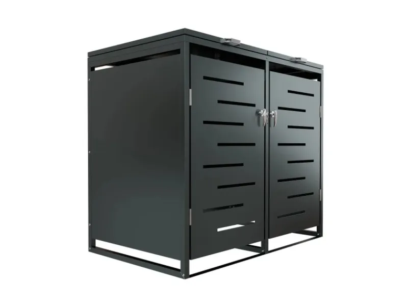 2er Metall Mülltonnenbox Arel*Juskys Online