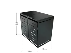 2er Metall Mülltonnenbox Arel*Juskys Online