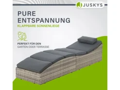 Juskys Sonnenliegen|Faltbare Sonnenliege Lamia Grau Meliert
