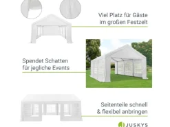 Festzelt Partyzelt Gala 4x6 m Weiß*Juskys Online