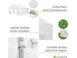 Festzelt Partyzelt Gala 4x6 m Weiß*Juskys Online