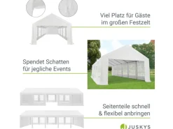 Festzelt Partyzelt Gala 4x10 m Weiß*Juskys Outlet