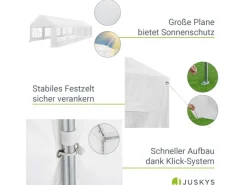 Festzelt Partyzelt Gala 4x10 m Weiß*Juskys Outlet