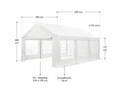 Festzelt Partyzelt Gala 3x6 m Weiß*Juskys Outlet