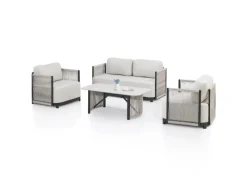 Juskys Gartenmöbel-Sets|Gartenmöbel 4er Set Curacao Beige