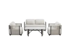 Juskys Gartenmöbel-Sets|Gartenmöbel 4er Set Curacao Beige