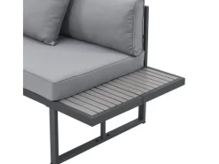 Juskys Lounge-Gartenmöbel|Gartenmöbel Lounge St. Tropez Dunkelgrau Hellgrau