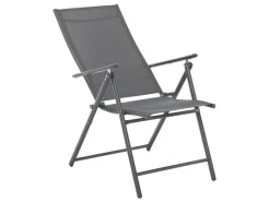 Gartenstuhl Campingstuhl Calena 4er Set Klappbar Verstellbar Anthrazit*Juskys New