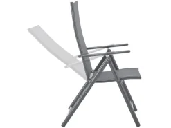 Gartenstuhl Campingstuhl Calena 4er Set Klappbar Verstellbar Anthrazit*Juskys New