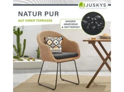 Juskys Gartenstühle|Gartenstuhl Cody 6er Set mit Beinen aus Eisen