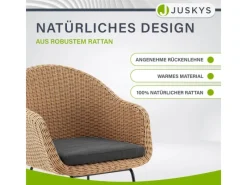 Juskys Gartenstühle|Gartenstuhl Cody 6er Set mit Beinen aus Eisen
