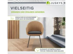 Gartenstuhl Cody 2er Set mit Beinen aus Eisen*Juskys Best
