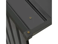 Juskys Kaminholzregale|Holzunterstand Enno aus Stahl Grau