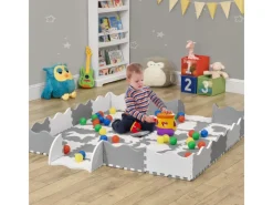 Juskys Outdoor-Spielzeug|Kinder Puzzlematte Timon 36-teilig Pets and Corner