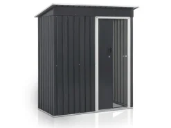 Metall Gerätehaus S mit Pultdach Anthrazit*Juskys