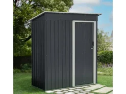 Metall Gerätehaus S mit Pultdach Anthrazit*Juskys