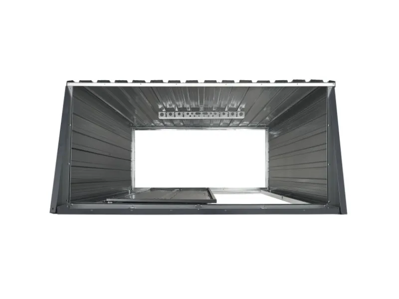 Metall Gerätehaus S mit Pultdach Anthrazit*Juskys