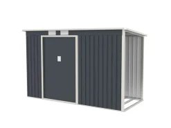 Metall Geräteschuppen M mit Unterstand Rechts*Juskys Online