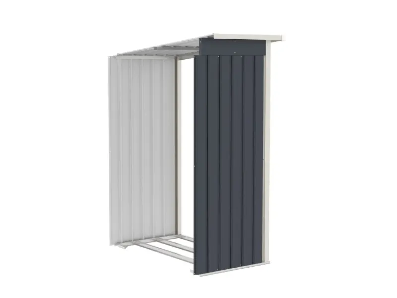 Metall Geräteschuppen M mit Unterstand Rechts*Juskys Online