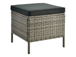 Juskys Balkonmöbel|Lounge-Gartenmöbel|Polyrattan Gartenmöbel Lounge Manacor Grau Meliert mit Bezügen in