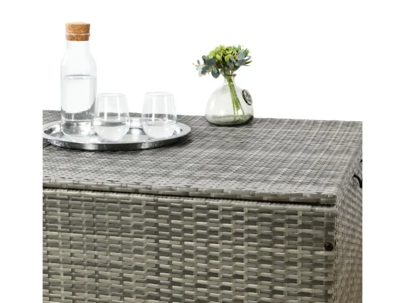 Juskys Outdoor-Spielzeug|Auflagenboxen|Polyrattan Gartenmöbel Auflagenbox Ikaria mit Innenplane in